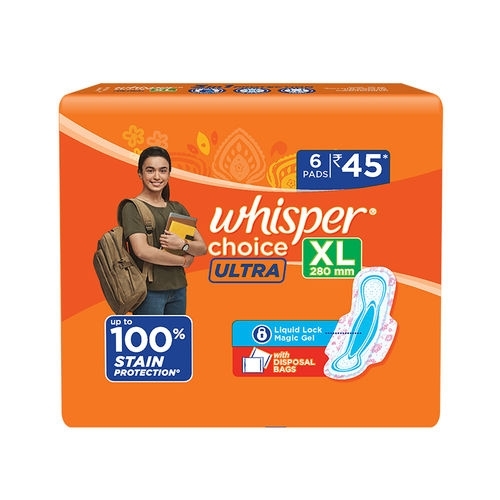 Whisper Choice  Ultra  Sanitary XL 280mm,  - 6 Pcs.