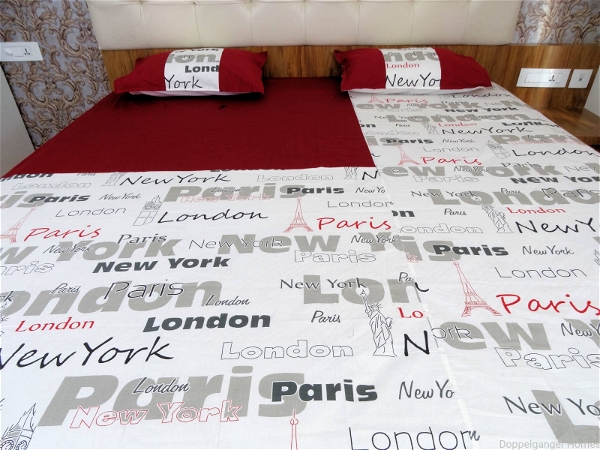 Doppelganger Homes London-Paris Designer Double Bed Sheet