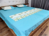 Doppelganger Homes Polka Floral Designer Double Bed sheet set