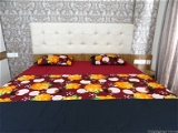 Doppelganger Homes Floral Circle Designer Double Bed Sheet