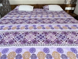 Doppelganger Homes Purple Floral Double Bed Sheet