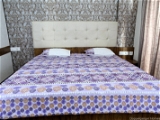 Doppelganger Homes Purple Floral Double Bed Sheet