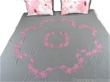 Doppelganger Homes Floral Wreath Double Bed Sheet