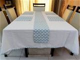 Doppelganger Homes Cotton Dining Table Cover, Runner & Placemat set (8PCS)-34