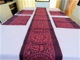 Doppelganger Homes Cotton Dining Table Cover, Runner & Placemat set (8PCS)-45