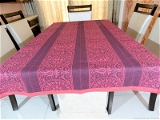 Doppelganger Homes 6 Seater Designer Floral Cotton Dining Table Cover-12