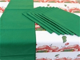 Doppelganger Homes Cotton Dining Table Cover, Runner & Placemat set (8PCS)-36