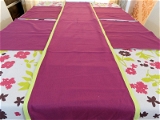 Doppelganger Homes Cotton Dining Table Cover, Runner & Placemat set (8PCS)-42