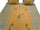 Applique Embroidery Double Bed Sheet-51