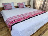 Doppelganger Homes Polka dots & Flowers Double Bed sheet-90