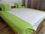 Doppelganger Homes Green Christmas tree Double Bed Sheet-87
