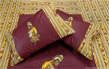 Applique Embroidery Double Bed Sheet-50
