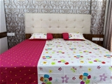 Doppelganger Homes Floral cotton Double Bed Sheet-116