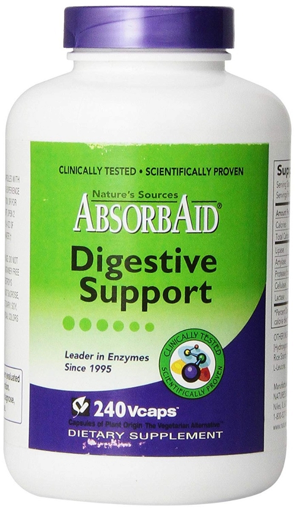 ABSORBAID: Digestion and Stomach Distress Veggie Capsules, 240 tb