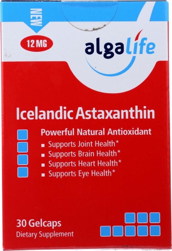 ALGALIFE: Astaxanthin Icelandic 12mg, 30 gelcaps