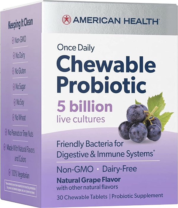 AMERICAN HEALTH: Probiotic Chew Grape, 30 tb