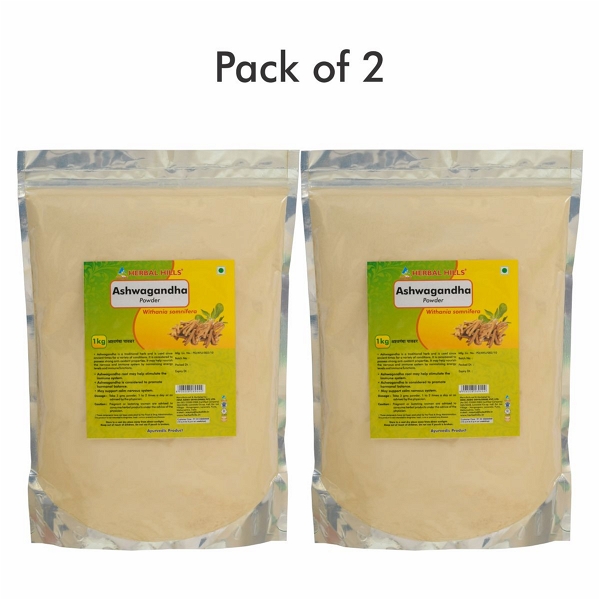 Ashwagandha Powder - 1kg - Pack of 2 - 2.200