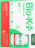 BIO-K+ BIO-K PLUS: Probiotic Dairy Culture 50 Billion CFUs Strawberry Flavor 6x3.5 oz, 21 oz