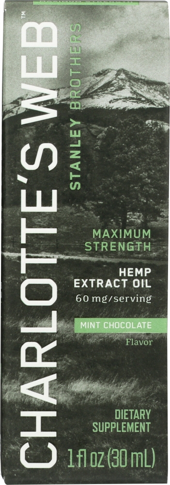 CHARLOTTES WEB: Maximum Strength Hemp Extract Oil Mint Chocolate, 1 oz