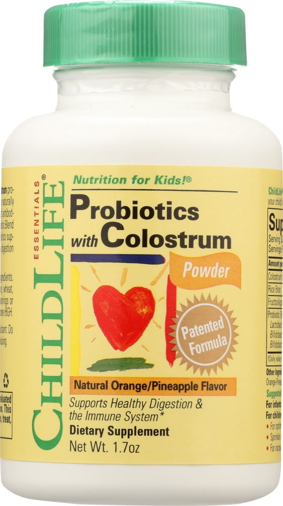 Child Life CHILD LIFE: Probiotics with Colostrum Powder Natural/Orange Pineapple Flavor, 1.70 oz