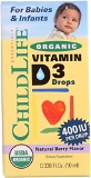 CHILDLIFE ESSENTIALS CHILDLIFE: Essentials Organic Vitamin D3 Drops Berry Flavor 400 IU, 0.338 oz