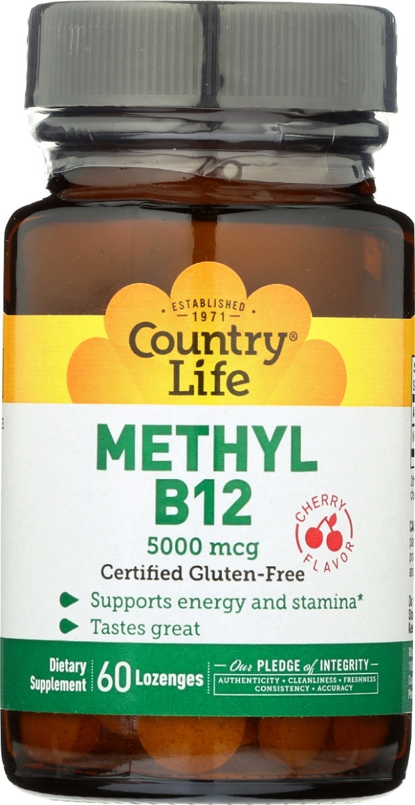 COUNTRY LIFE: Methyl B 12 5000mcg, 60 pc