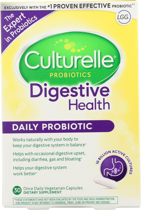 CULTURELLE: Digestive Health Daily Probiotic Capsules, 30 cp