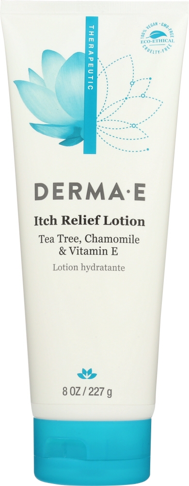 DERMA E: Itch Relief Lotion with Tea Tree Vitamin E and Chamomile, 6 oz