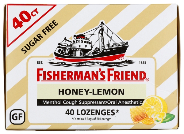 FISHERMANS FRIEND: Honey Lemon Lozenges Sugar Free Box, 40 ea