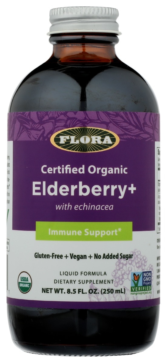 FLORA HEALTH: Elderberry+ With Echinacea, 8.5 oz