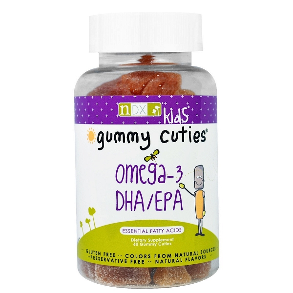 GUMMY CUTIES: Gummy Omega 3 Fatty Acid Kids, 60 ea