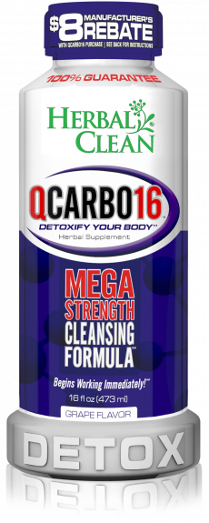 HERBAL CLEAN: QCarbo16 Mega Strength Cleansing Formula Grape, 16 oz