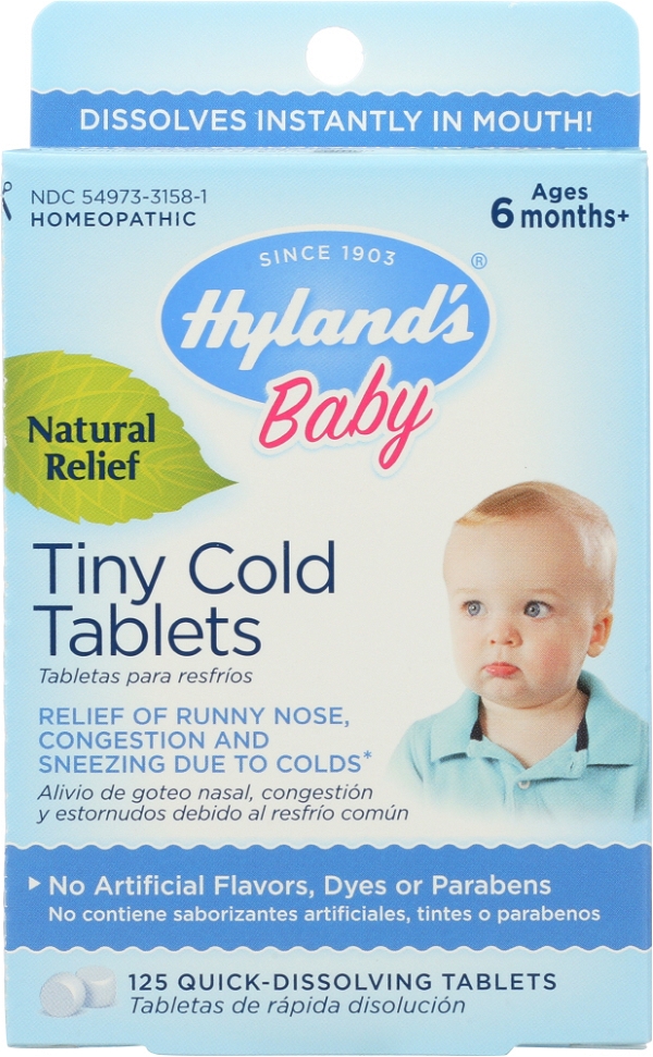 HYLANDS HYLAND'S: Baby Tiny Cold Tablets, 125 Quick-Dissolving tablets