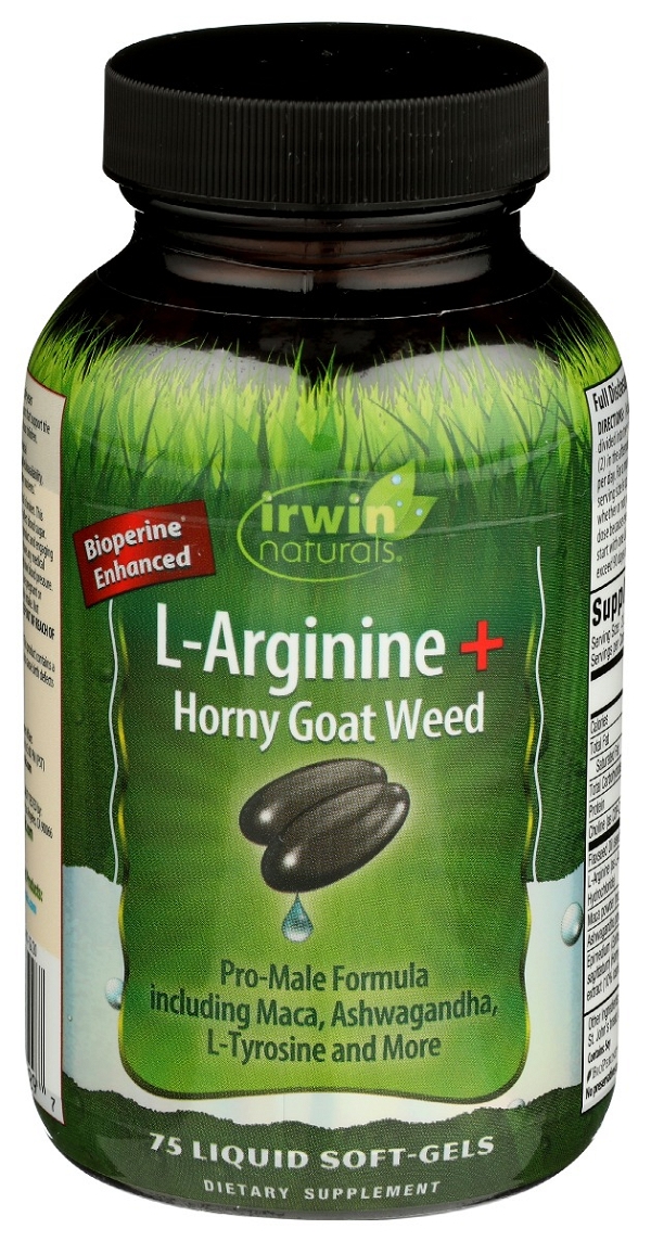 IRWIN NATURALS: L Arginine Horny Goat Weed, 75 sg