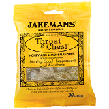 JAKEMANS: Lozenge Throat and Chest Honey and Lemon, 30 pc