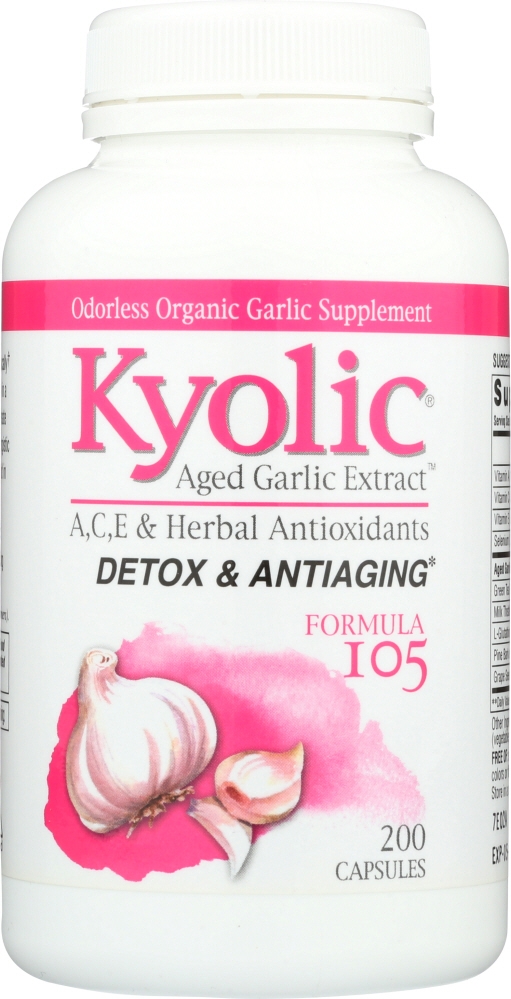 KYOLIC: Aged Garlic Extract Detox and Anti-Aging Formula 105, 200 Capsules