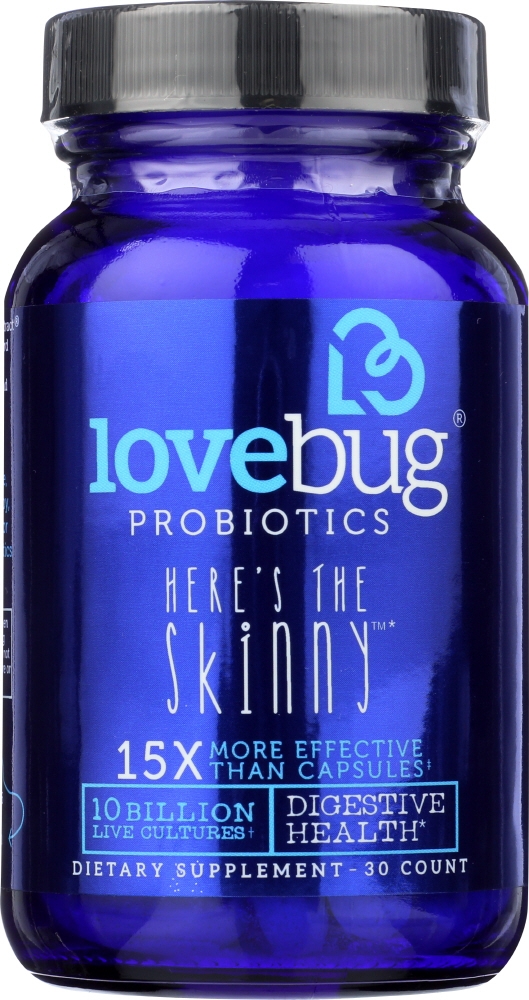 LOVEBUG PROBIOTICS: Probiotics the Skinny, 30 tabs