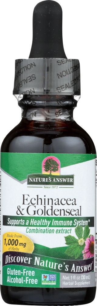 NATURES ANSWER NATURE'S ANSWER: Echinacea & Goldenseal Alcohol-Free 1,000 mg, 1 oz