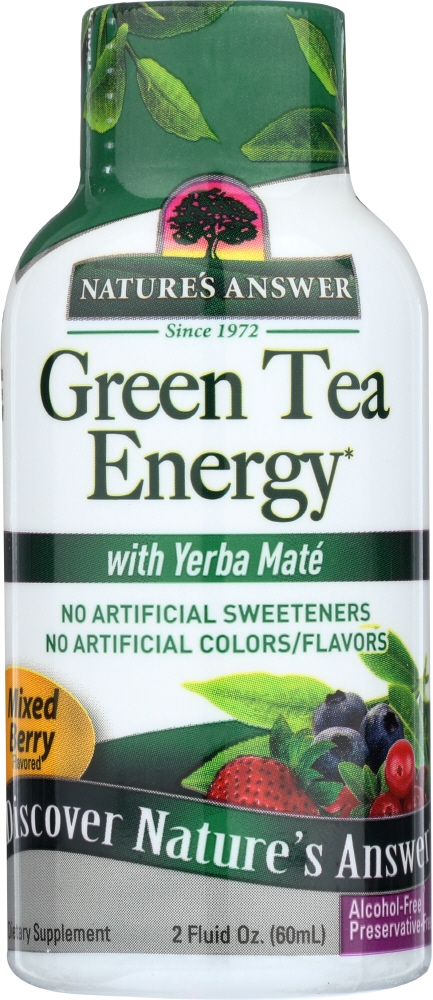NATURES ANSWER NATURE'S ANSWER: Green Tea Energy with Yerba Mate Mixed Berry Flavor, 2 Oz