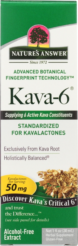 NATURES ANSWER NATURE'S ANSWER: Kava-6 Alcohol-Free Extract 50 mg, 1 oz