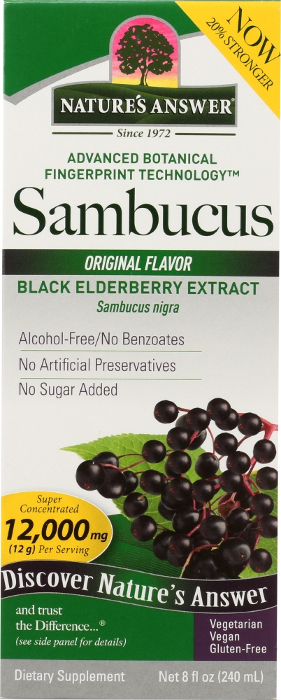 NATURES ANSWER NATURE'S ANSWER: Sambucus Nigra Black Elder Berry Extract 5000 mg, 8 oz