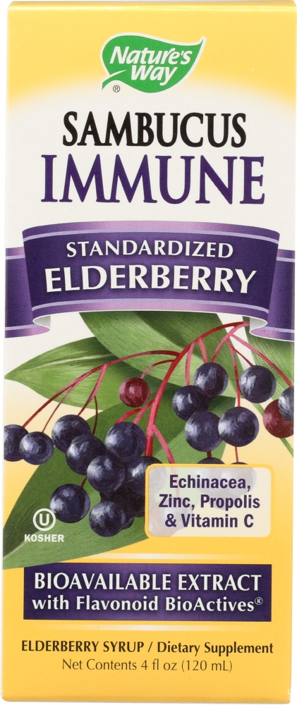 NATURES WAY NATURE'S WAY: Sambucus Immune System Syrup Standardized Elderberry, 4 oz