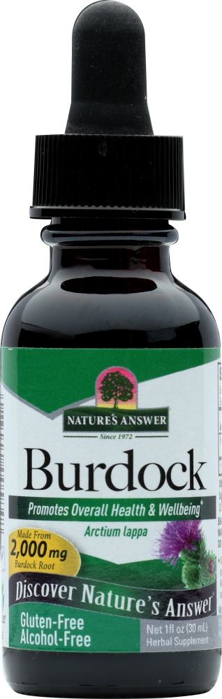 NATURES ANSWER: Burdock Root Alcohol Free, 1 oz