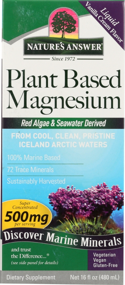 NATURES ANSWER: Plant Based Magnesium Liquid 500 mg, 16 fo
