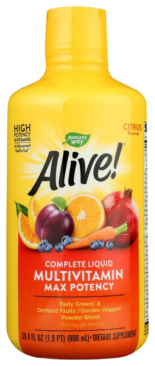 NATURE'S WAY NATURES WAY: Alive Citrus Complete Liquid Multivitamin Max Potency, 30.4 oz
