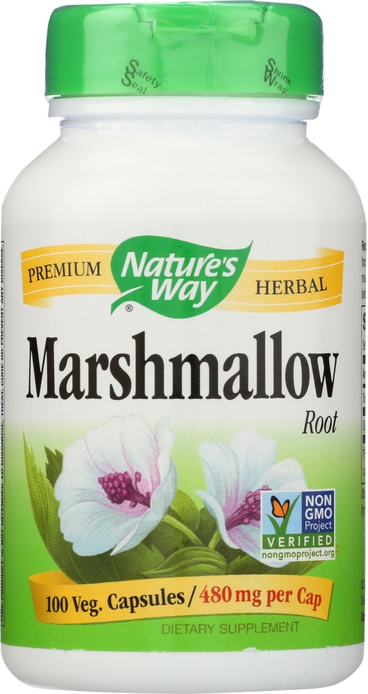 NATURES WAY: Marshmallow Root 480 mg, 100 Veg Capsules