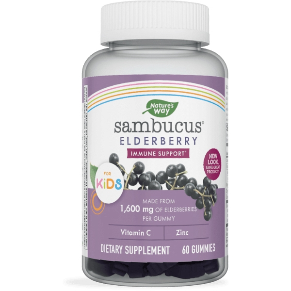 NATURE'S WAY NATURES WAY: Sambucus Elderberry Immune Support Gummies For Kids, 60 pc