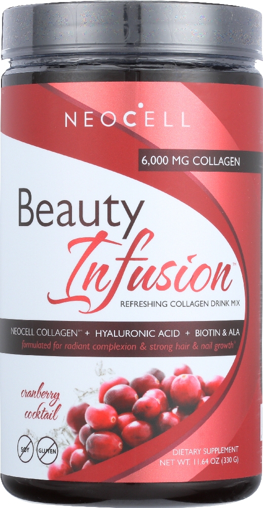 NEOCELL: Beauty Infusion Refreshing Collagen Drink Mix Cranberry Cocktail, 11.64 oz