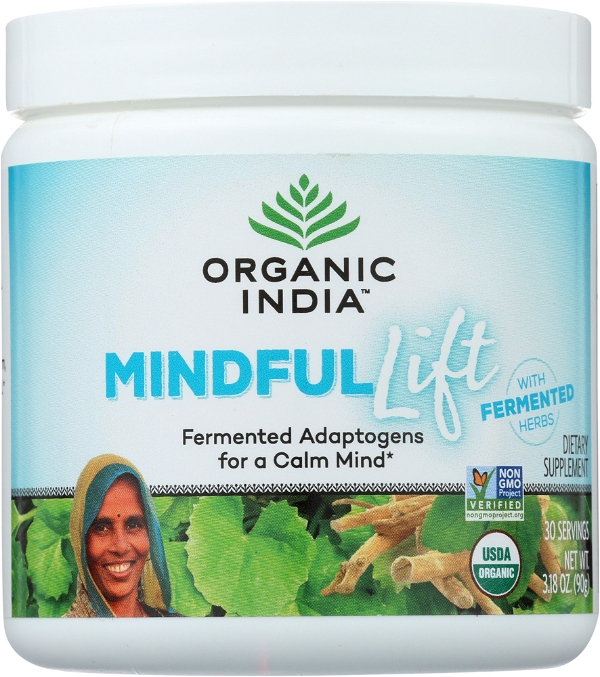 ORGANIC INDIA: Mindful Lift Canister, 90 gm