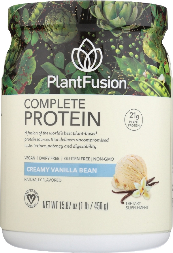 PLANTFUSION: Complete Protein Creamy Vanilla Bean Powder, 15.87 oz